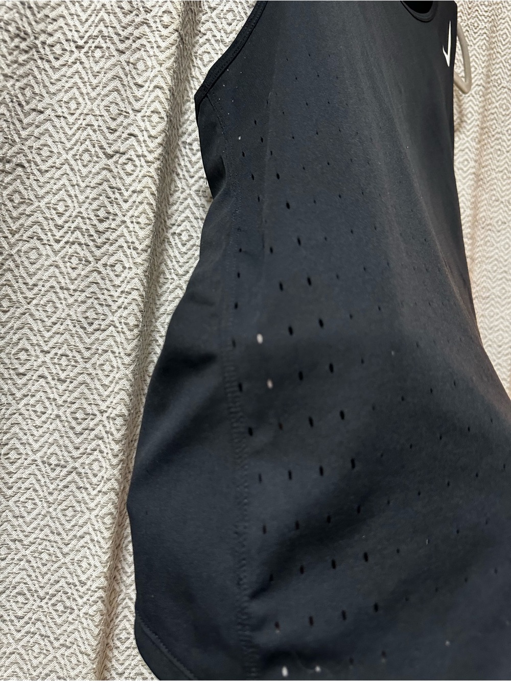 Nike Black Performance Tank with White Swooshes - Picture 2 of 5